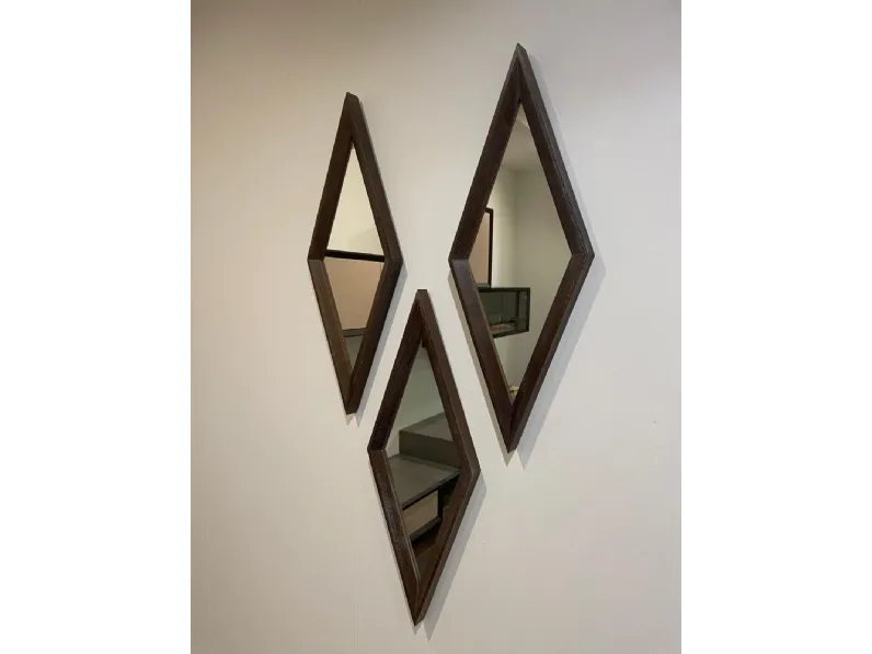 Specchio moderna Composizione specchi rombo  di Artigianale in Offerta Outlet
