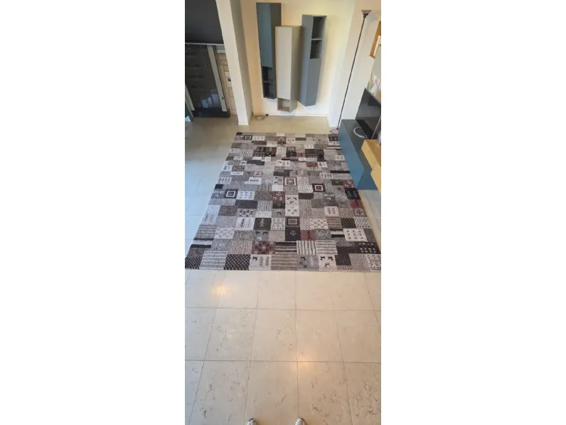 Tappeto in stile moderno Tappeto geometrico toni sabbia ecru Sitap a prezzo Outlet