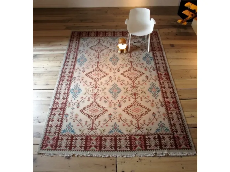 Tappeto classico Tappeto orientale  kilim disegno pirot Tisca in Offerta Outlet