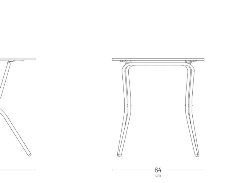 Tavolo scontato per l'esterno Tavolo 64x70 cm balcony beige - lafuma Collezione esclusiva