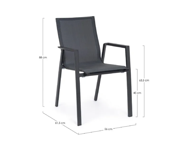 Tavolo da giardino Tavolo pascal allungabile 200-26 cm con 8 poltrone krion antracite Bizzotto a prezzo scontato