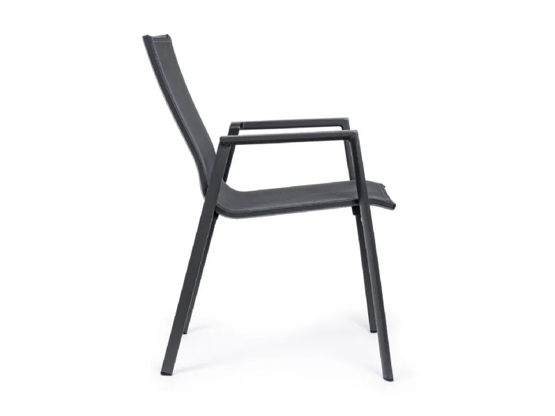 Tavolo da giardino Tavolo pascal allungabile 200-26 cm con 8 poltrone krion antracite Bizzotto a prezzo scontato
