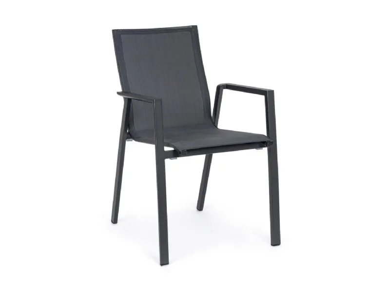 Tavolo da giardino Tavolo pascal allungabile 200-26 cm con 8 poltrone krion antracite Bizzotto a prezzo scontato