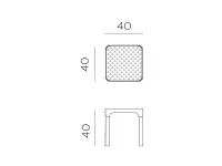 Tavolo da giardino modello Net table 40 tortora Nardi in offerta