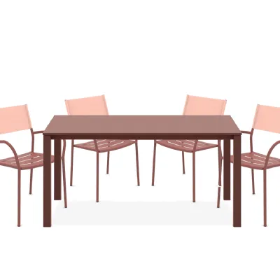 Tavolo per l'esterno Set tavolo bundi160/220 cm 4 sedie Vermobil a prezzo scontato