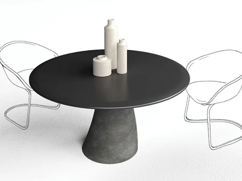 Tavolo con piano in laccato ovale di Minotti italia a PREZZO OUTLET 