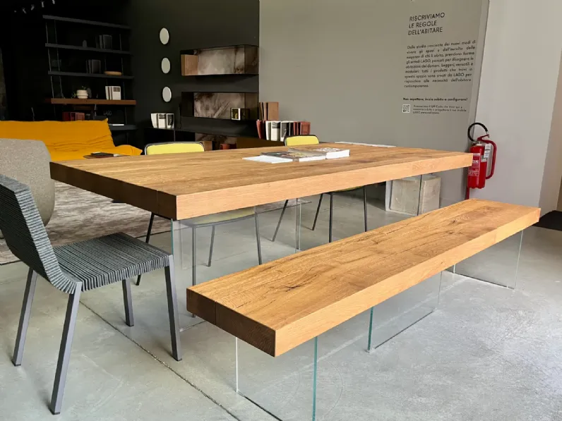 Tavolo in legno rettangolare Air Lago in offerta outlet