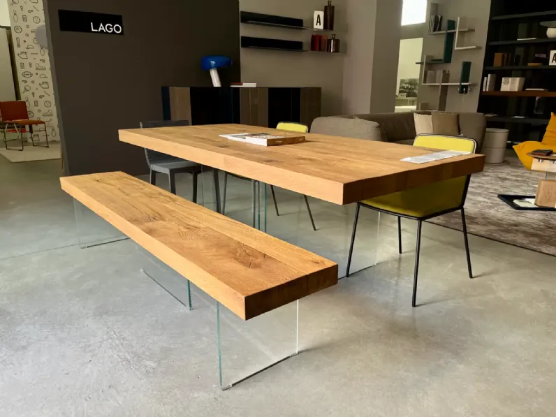 Tavolo in legno rettangolare Air Lago in offerta outlet