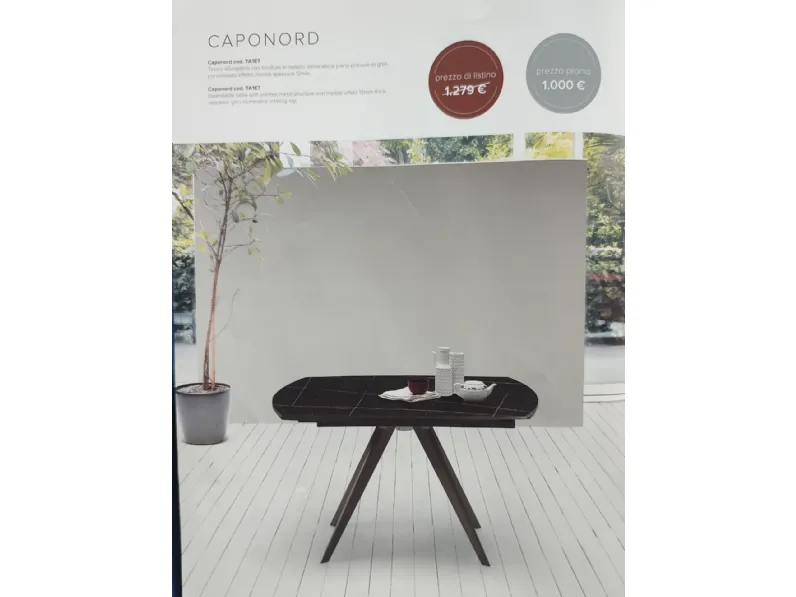 Tavolo in ceramica sagomato Caponord Collezione esclusiva a prezzo scontato