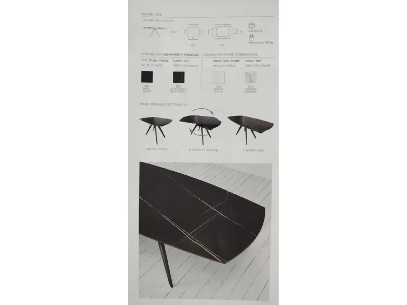 Tavolo in ceramica sagomato Caponord Collezione esclusiva a prezzo scontato