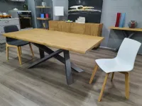 Tavolo in legno rettangolare Crossing Fgf mobili in offerta outlet