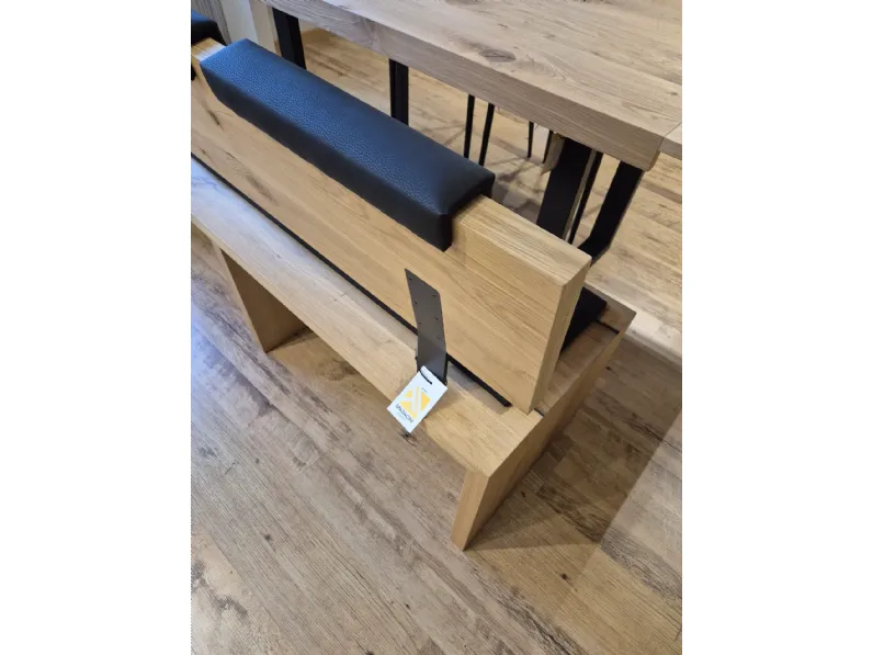 Tavolo in legno rettangolare Rovere Artigianale in offerta outlet