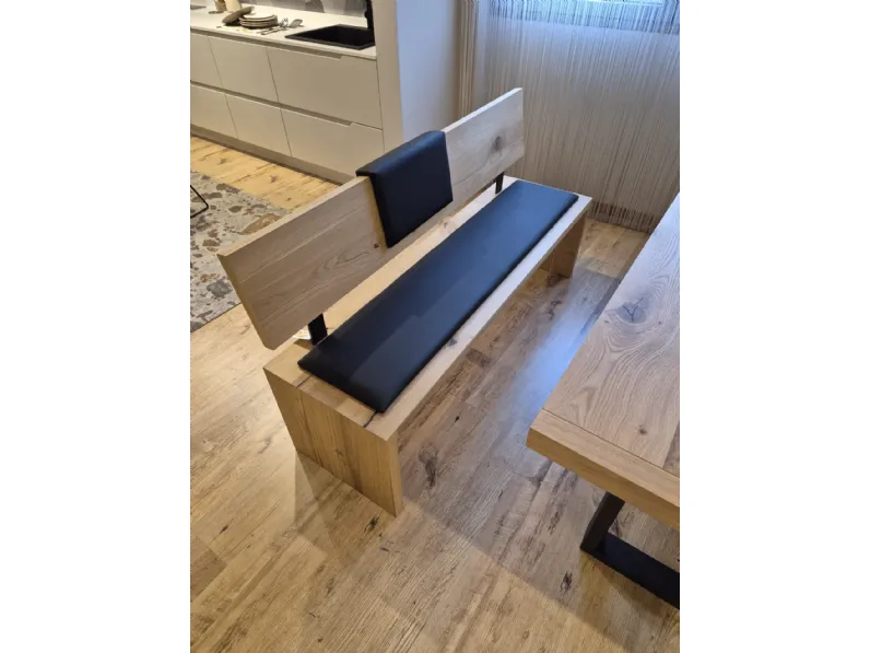 Tavolo in legno rettangolare Rovere Artigianale in offerta outlet