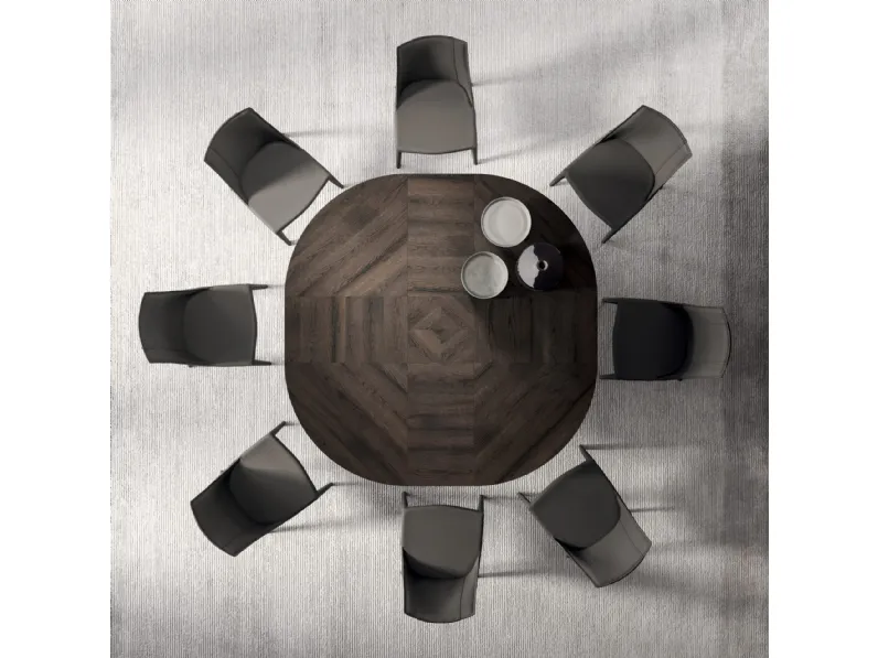 Tavolo in legno rotondo Big round Ozzio in offerta outlet