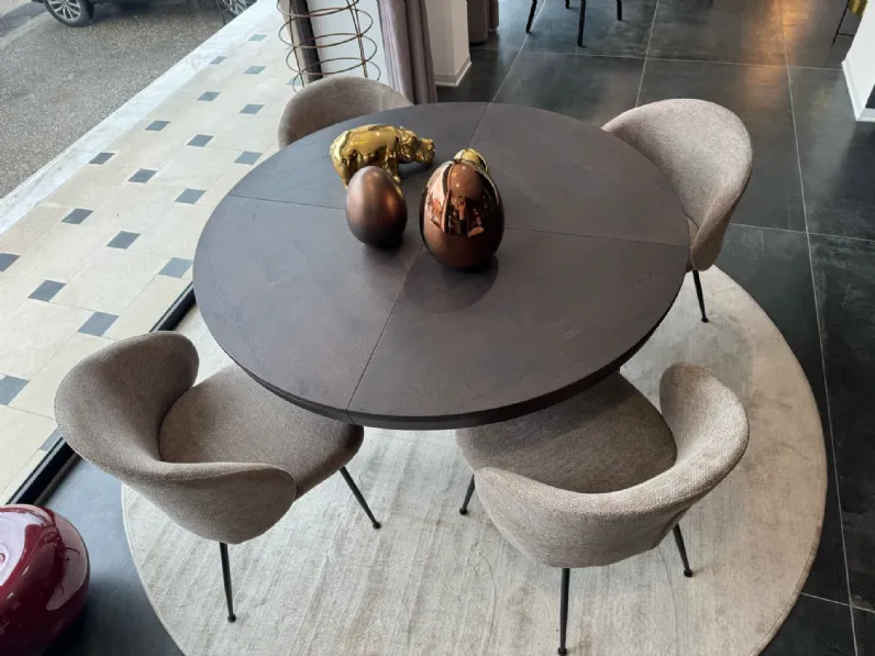 Tavolo in legno rotondo Big round Ozzio in offerta outlet