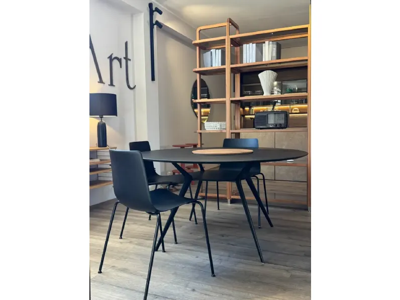 Tavolo in laccato rotondo Biplane-slim Alias in offerta outlet
