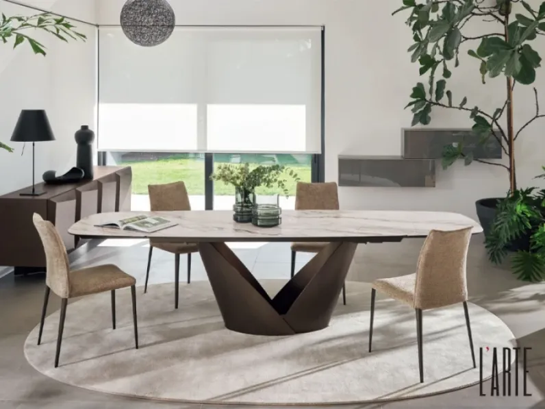 Tavolo calla  Calligaris in ceramica Fisso 