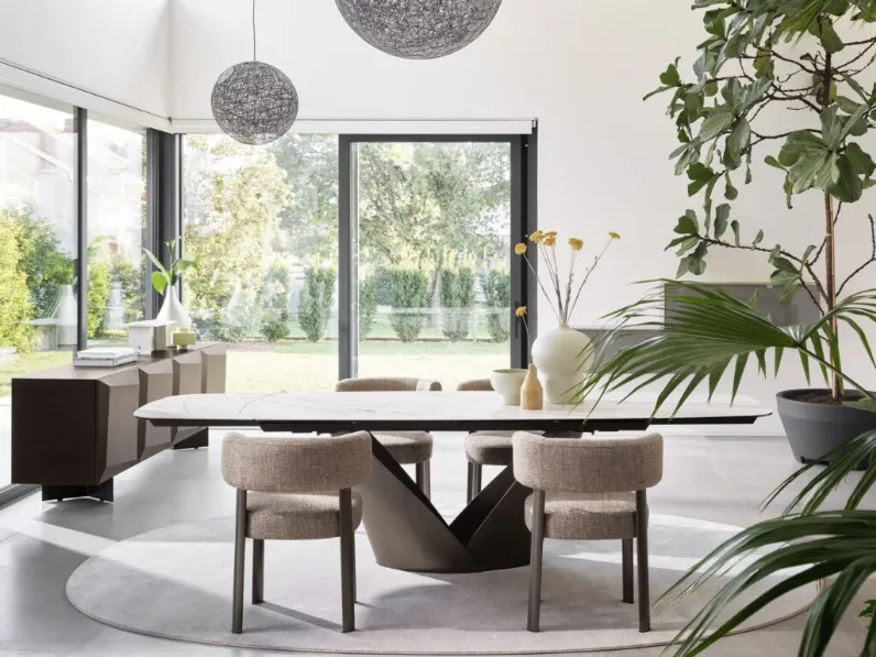 Tavolo calla  Calligaris in ceramica Fisso 