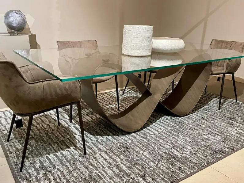 Tavolo in vetro rettangolare Cattelan butterfly Cattelan italia a prezzo scontato