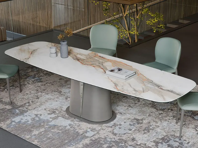Tavolo sagomato Gotham keramik drive di Cattelan italia a prezzo riservato 