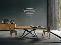 Tavolo in legno rettangolare Crossing estensibile Fgf mobili in offerta outlet