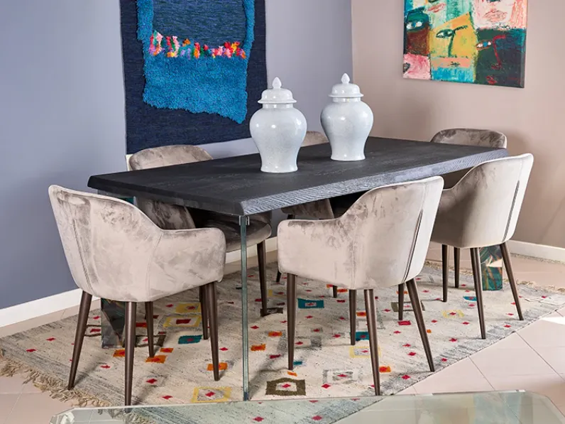 Tavolo rettangolare in legno San francisco di Devina nais in Offerta Outlet 
