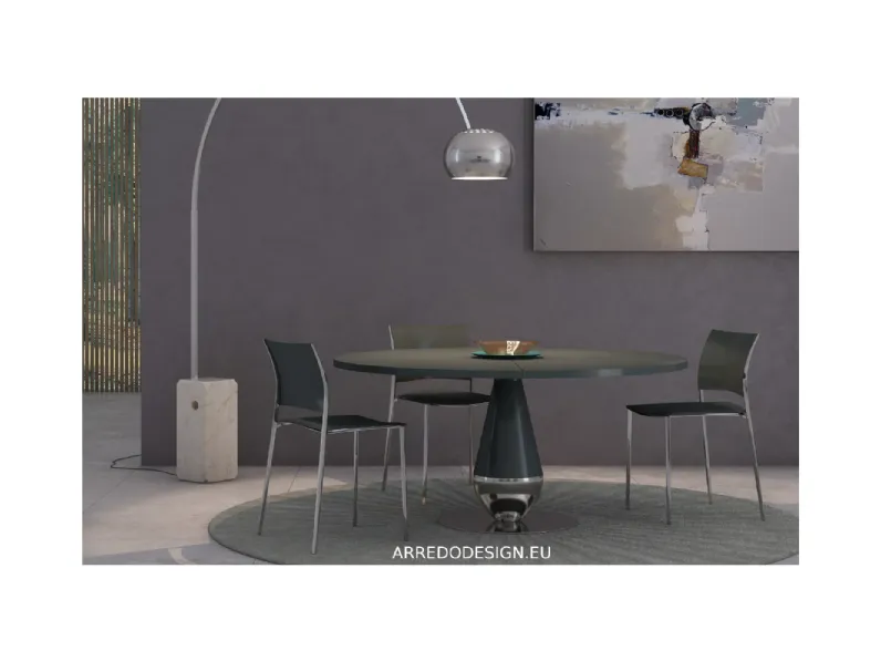 Tavolo in ceramica rotondo Perla * Dexo in offerta outlet