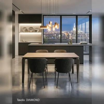 Tavolo Diamond Zamagna in ceramica Allungabile scontato 30%