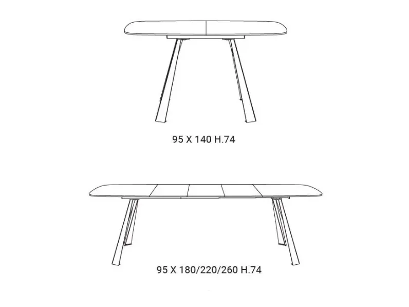 Tavolo con piano in altri materiali quadrato di Easyline a PREZZO OUTLET 