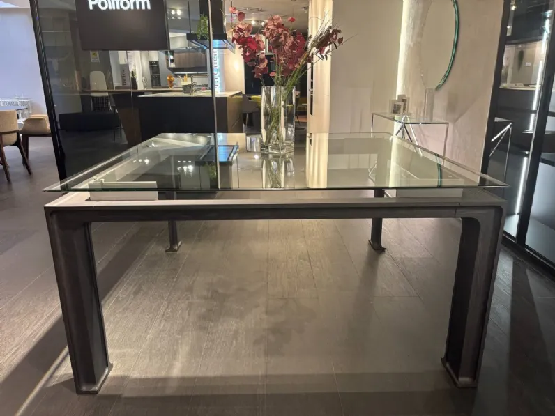 Tavolo in vetro quadrato Eko Collezione esclusiva in offerta outlet