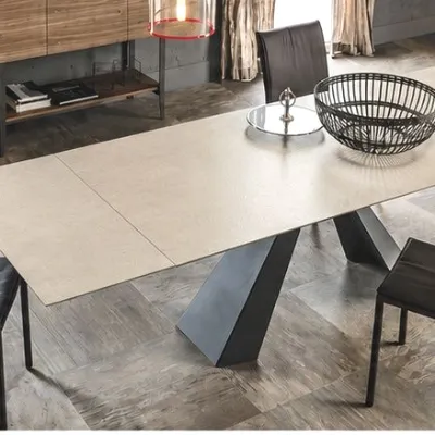 Tavolo in ceramica rettangolare Eliot keramik drive  Cattelan italia a prezzo ribassato