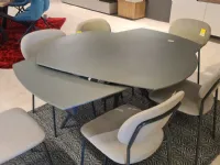 Tavolo ellittico in pietra Tavolo + sedie  di Collezione esclusiva in Offerta Outlet