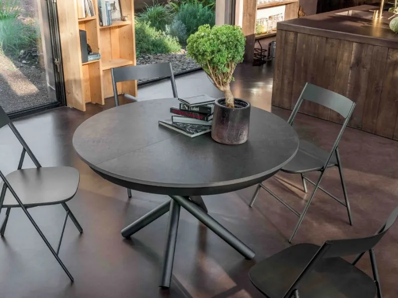Tavolo rettangolare in laminato Fahrenheit round di Altacom in Offerta Outlet