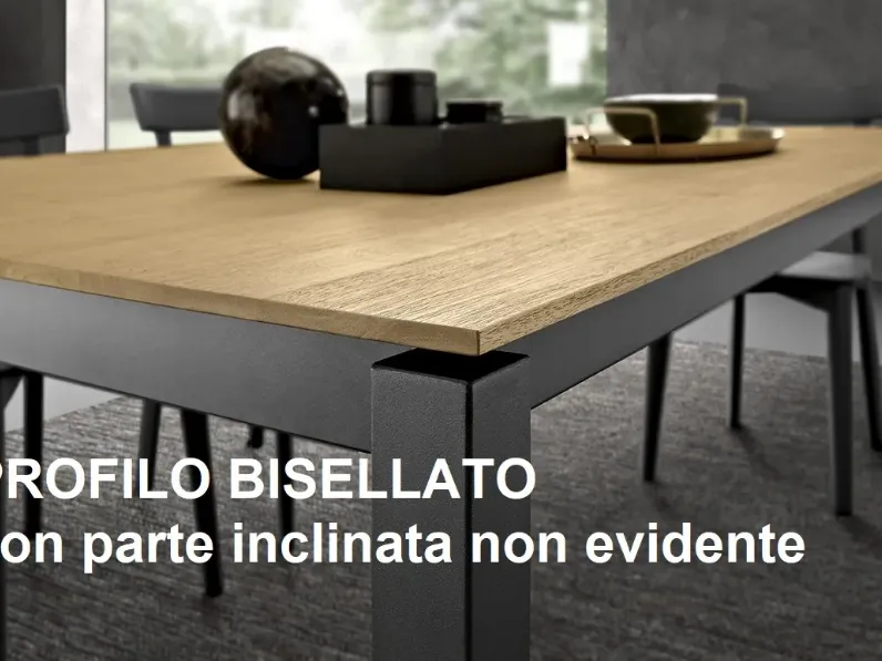 Tavolo rettangolare in legno Mod. elios di Mobilia web in Offerta Outlet