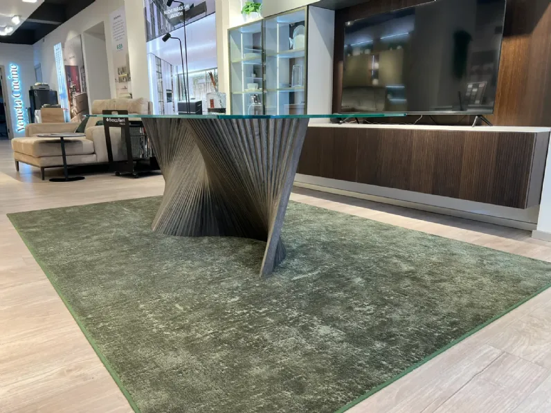 Tavolo in vetro rettangolare Orbit 220 Natisa in offerta outlet