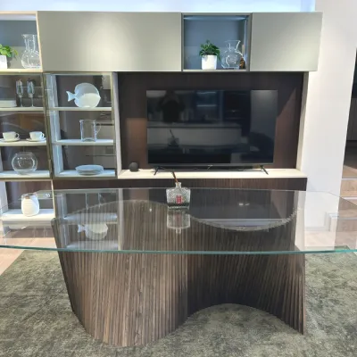 Tavolo in vetro rettangolare Orbit 220 Natisa in offerta outlet