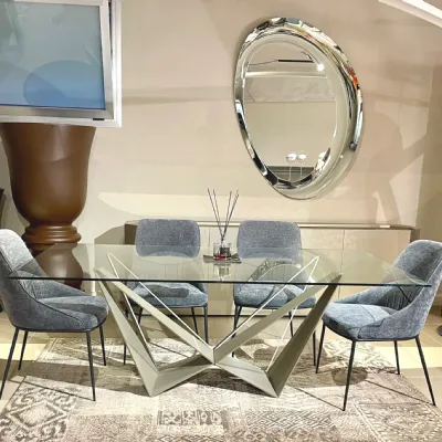 Tavolo Skorpio Cattelan italia in vetro Fisso scontato 49%