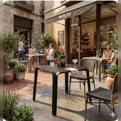 Tavolo Magis Tavolo in polipropilene nero easy magis PREZZI OUTLET -72%