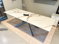 Tavolo in ceramica rettangolare Tavolo cross calacatta borghini Stones in offerta outlet