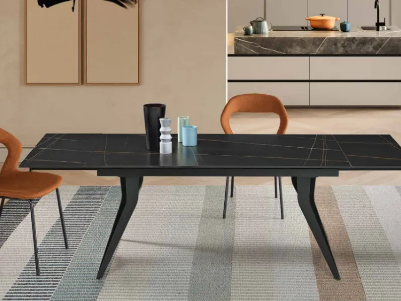 Tavolo rettangolare in ceramica Thor di Capodarte in Offerta Outlet