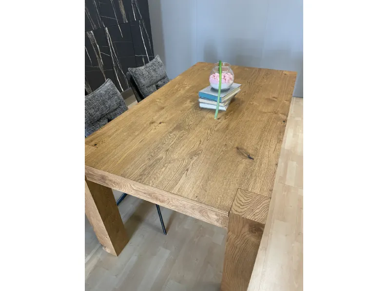 Tavolo rettangolare in legno Country rovevre di Artigianale in Offerta Outlet