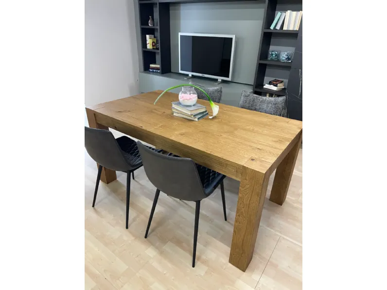 Tavolo rettangolare in legno Country rovevre di Artigianale in Offerta Outlet