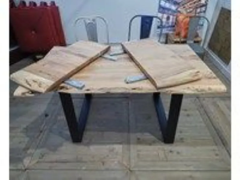 Tavolo in legno rettangolare Tavolo allungabile gambe cromate Nuovi mondi cucine a prezzo ribassato
