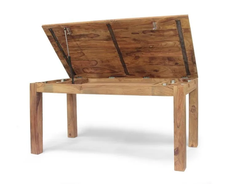 Tavolo da ringhiera per balconi 80x37 cm con piano in legno sintetico