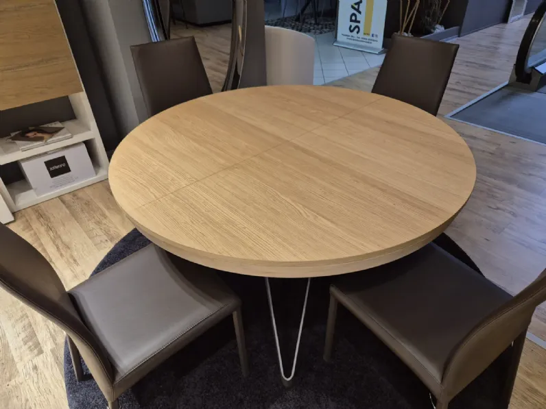 Tavolo Big round Ozzio in legno Rotondo allungabile scontato 30%