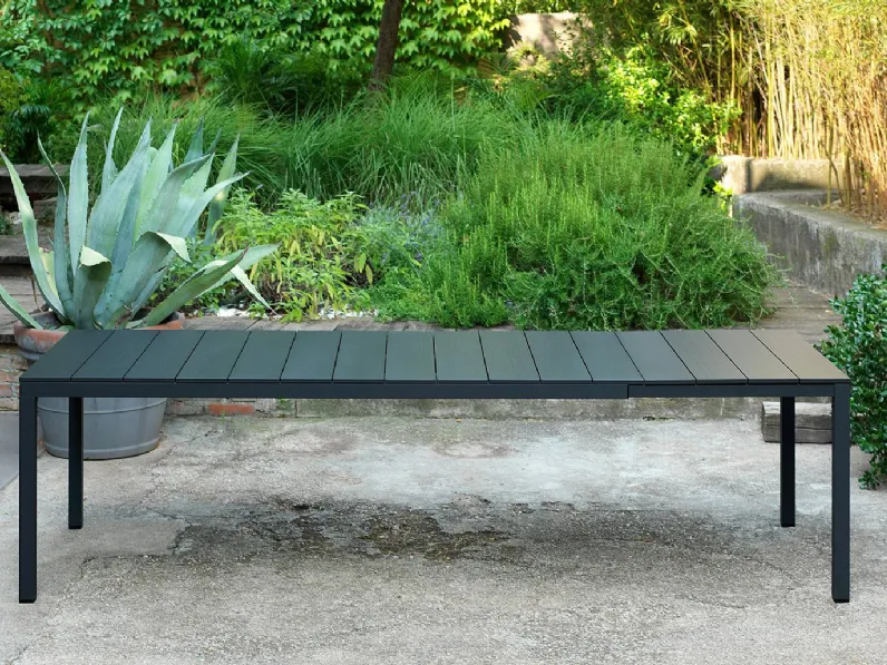 Tavolo in metallo rettangolare Rio alu 210 ext. Nardi outdoor in offerta outlet