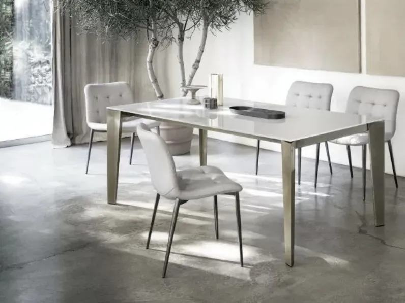 Tavolo rettangolare in laminato Cruz di Bontempi in Offerta Outlet 