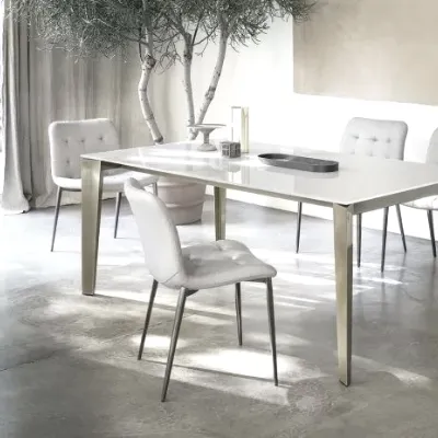 Tavolo rettangolare in laminato Cruz di Bontempi in Offerta Outlet 