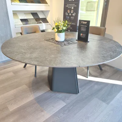 Tavolo rotondo in ceramica Tay 160 di Target point in Offerta Outlet 