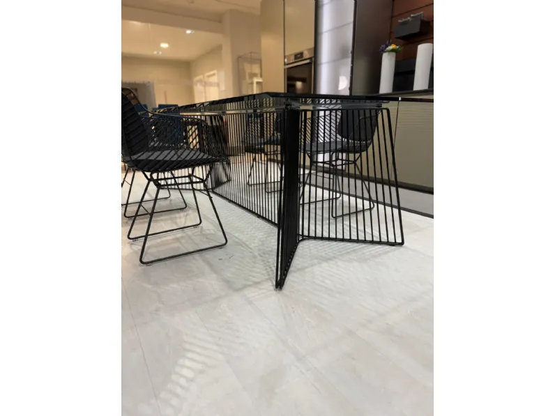 Tavolo rettangolare in vetro Anapo di Driade in Offerta Outlet